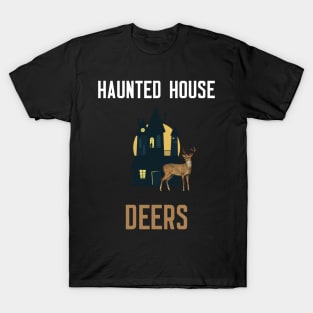 Haunted House Deers T-Shirt